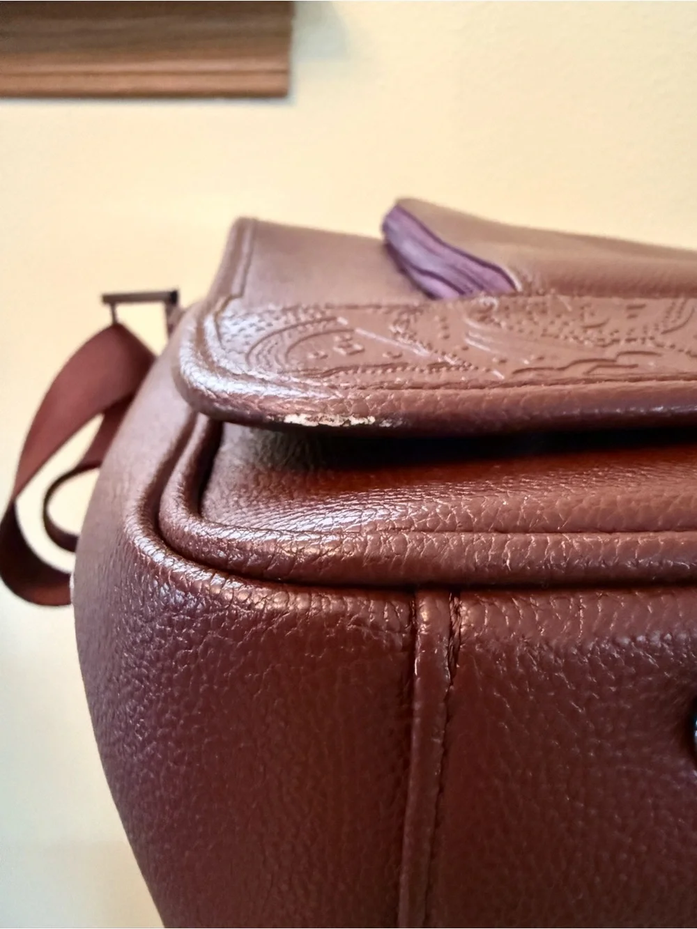 Robert Graham Brown Leather Messenger Bag,  Very Good Condition.